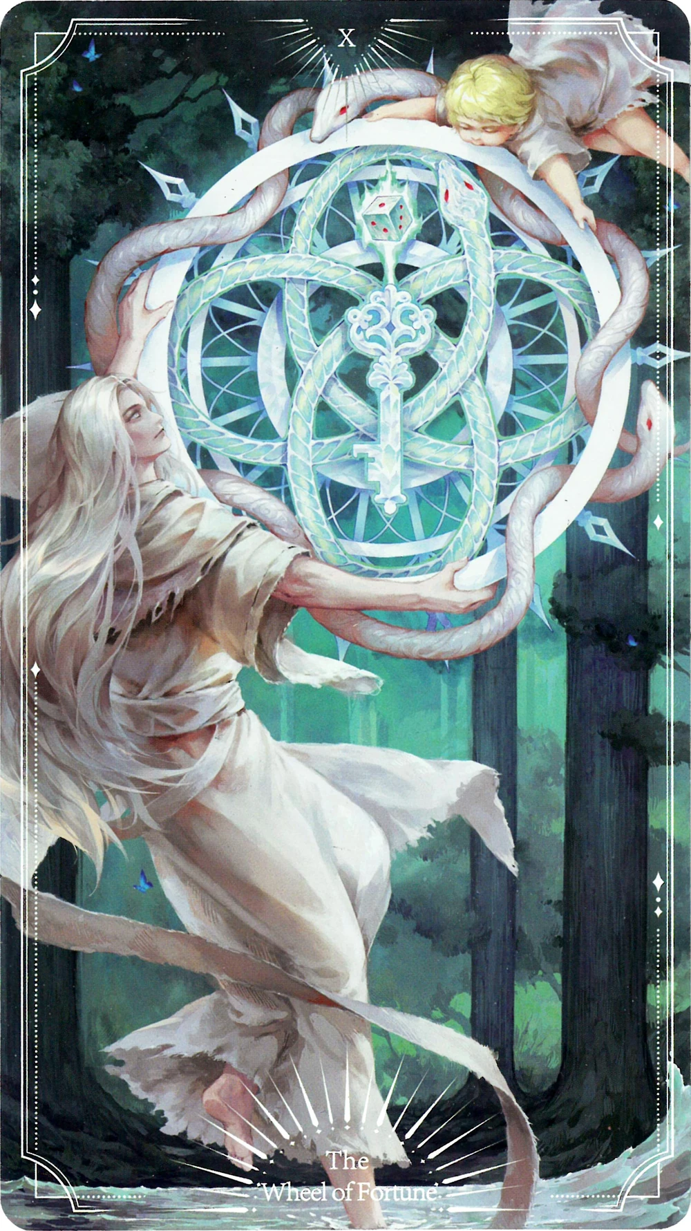 **Ouroboros and Will Auceptin metaphysically surround the symbol of the Wheel of Fortune Pathway and its Sefirah, the Key of Light**