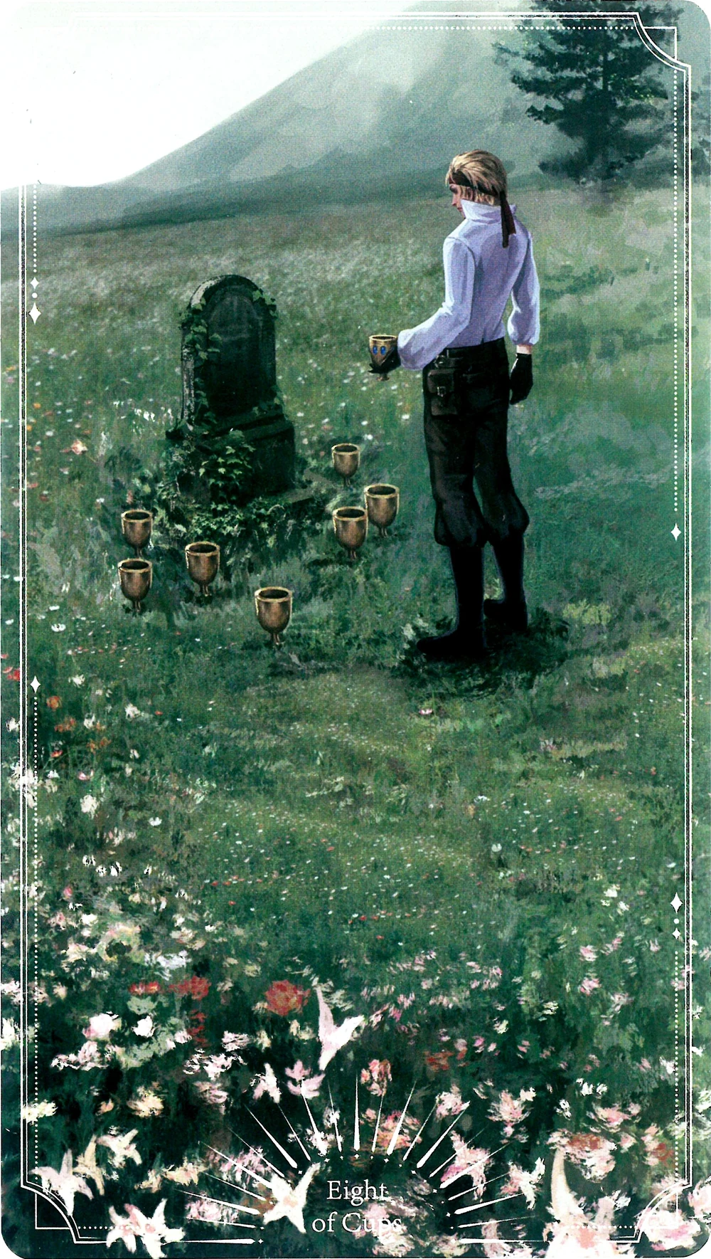 **Danitz leaving the golden chalice at the grave of Mobet Zoroast and Siatas.**