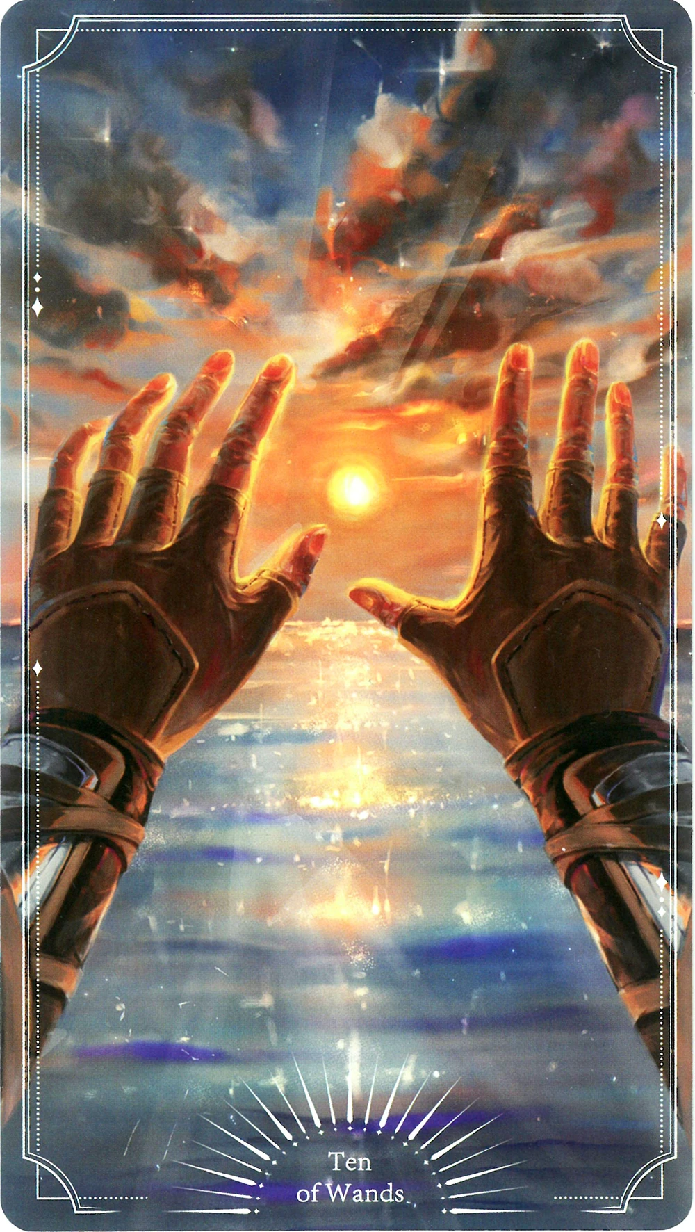 **Derrick Berg's first time seeing the outside world, palms facing the sun.**