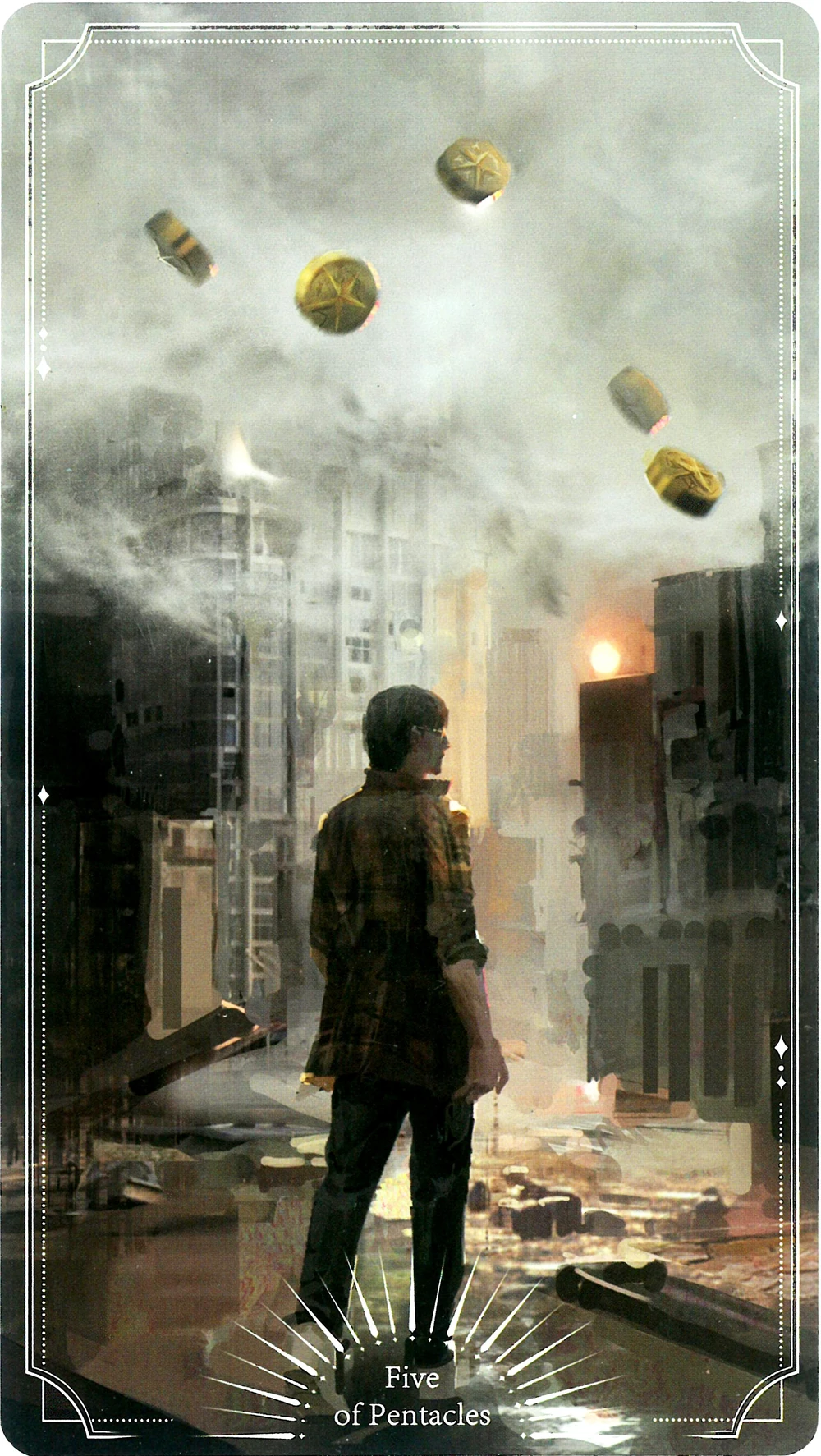 **Five coins tainted by the aura of Sefirah Castle float above Zhou Mingrui, as he travels the ruined city of Earth inside his dream, a battlefield between him and the Celestial Worthy of Heaven and Earth for Blessings.**